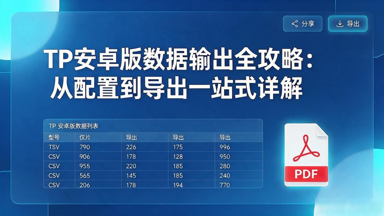 TP安卓版数据输出全攻略：从配置到导出一站式详解