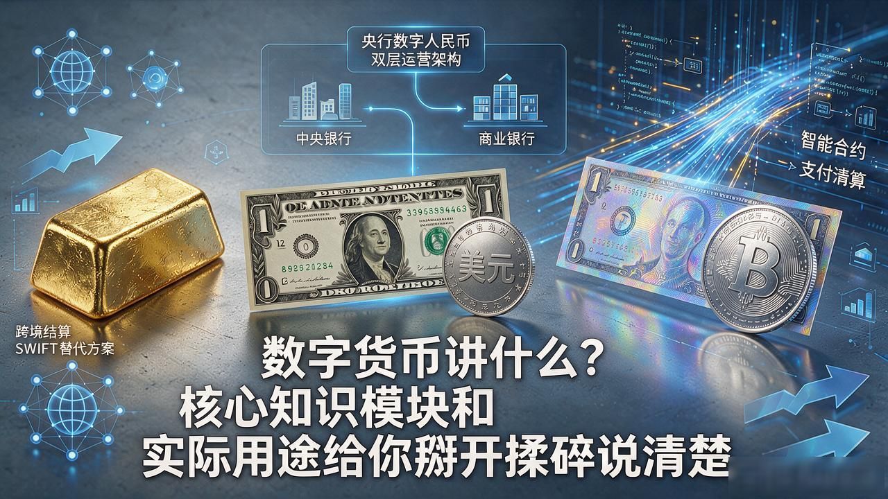 数字货币讲什么？核心知识模块和实际用途给你掰开揉碎说清楚
