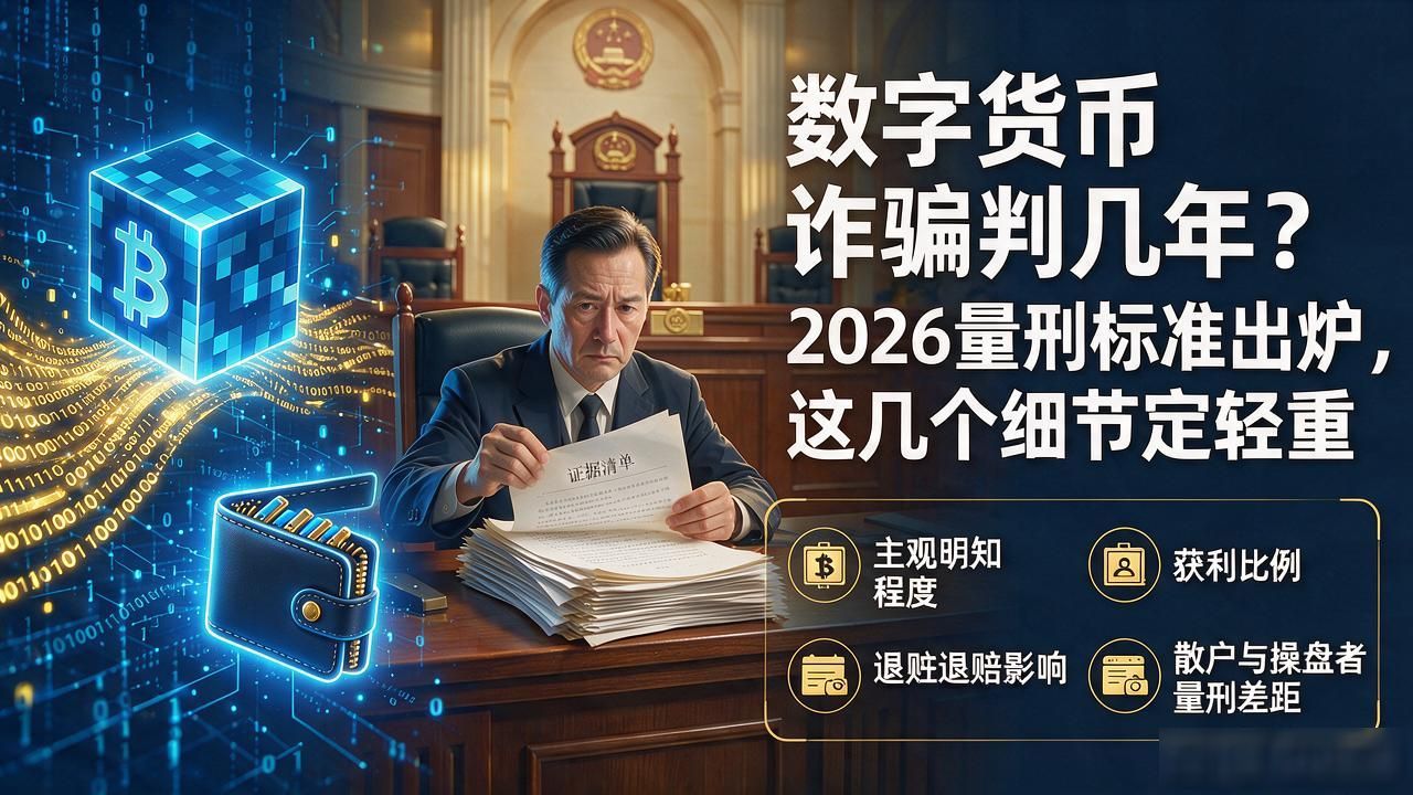 数字货币诈骗判几年？2026量刑标准出炉，这几个细节定轻重