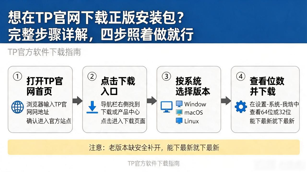 想在TP官网下载正版安装包？完整步骤详解，四步照着做就行