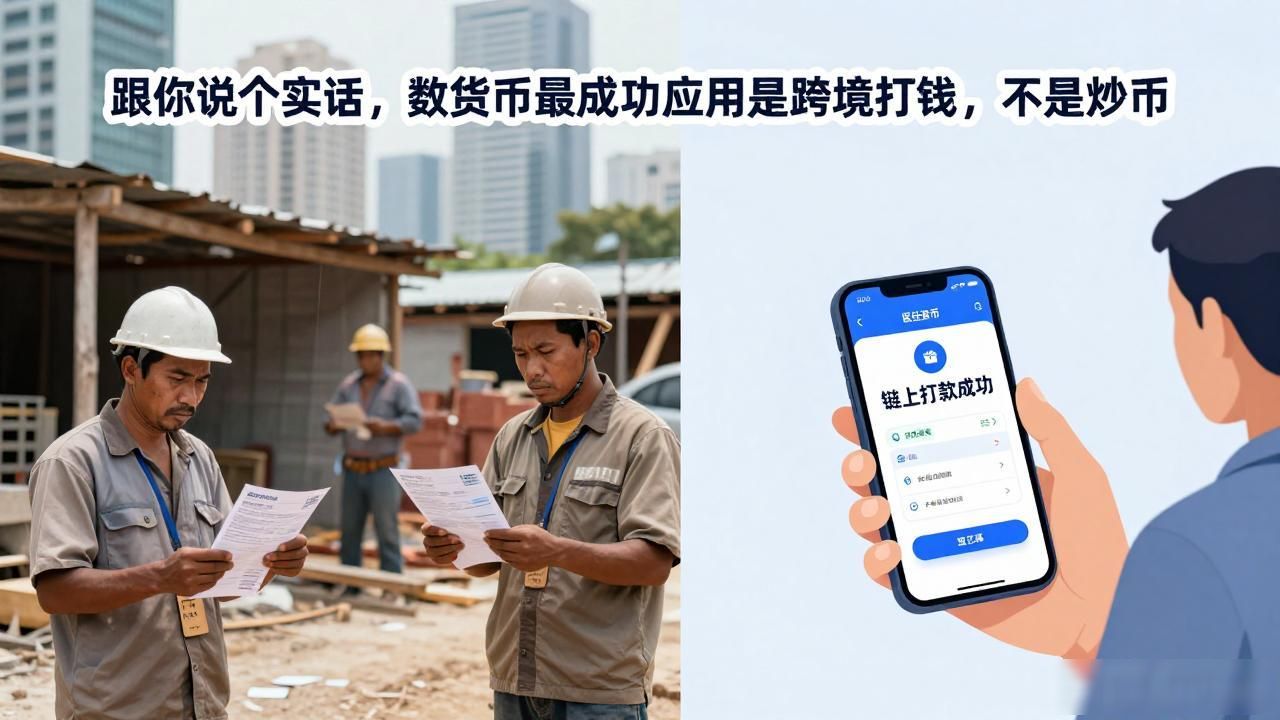 跟你说个实话，数字货币最成功的应用是跨境打钱，不是炒币