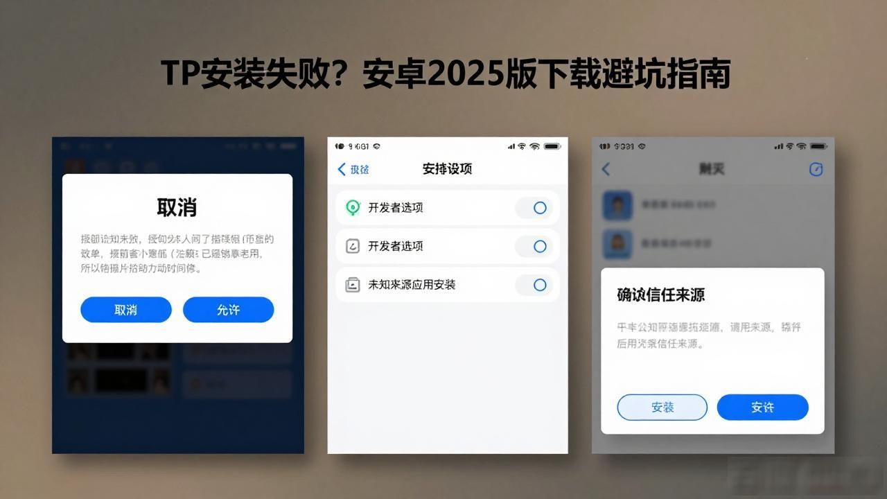 升级TP官方安卓2025版安装包无法解析_TP官方安卓2025版常见下载安装问题汇总_安装中断解决方法