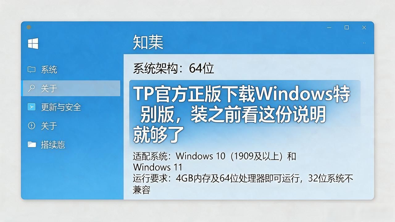 TP官方正版下载Windows特别版，装之前看这份说明就够了